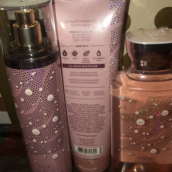 Bath and Bodyworks Pink Suede gift set Newest Collection Gift Set combo